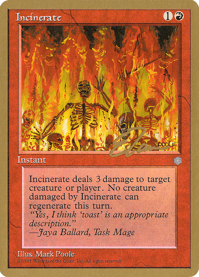 Incinerate (Eric Tam) [Pro Tour Collector Set] | The CG Realm