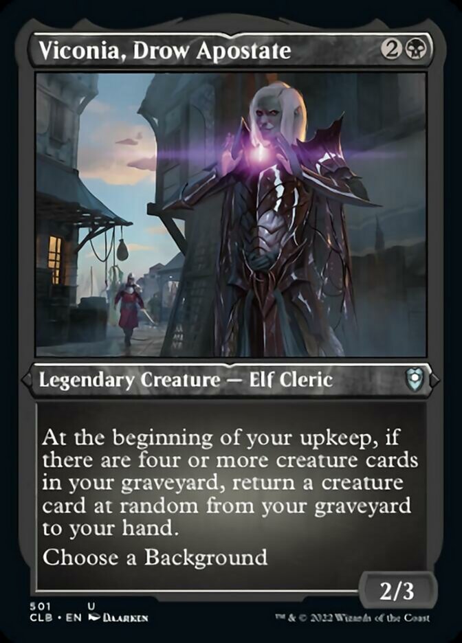 Viconia, Drow Apostate (Foil Etched) [Commander Legends: Battle for Baldur's Gate] | The CG Realm