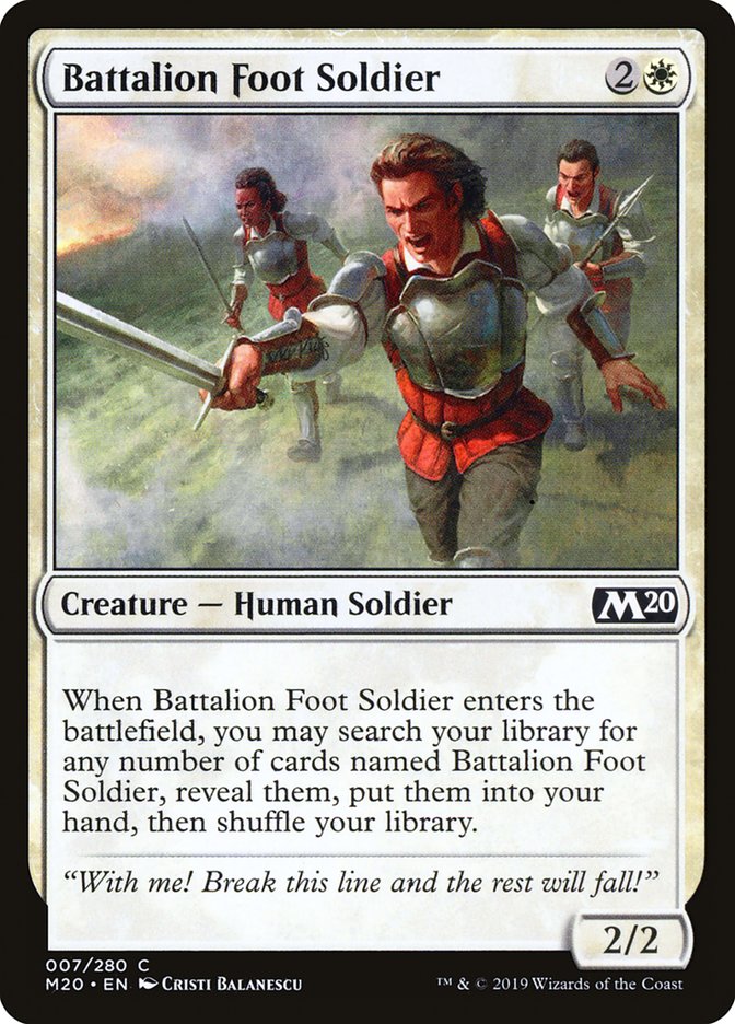 Battalion Foot Soldier [Core Set 2020] | The CG Realm