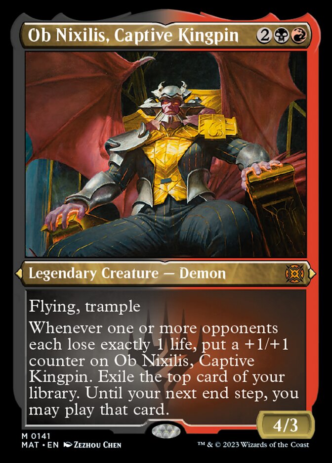 Ob Nixilis, Captive Kingpin (Foil Etched) [March of the Machine: The Aftermath] | The CG Realm