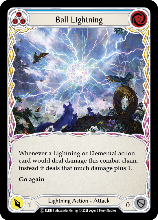 Ball Lightning (Blue) [U-ELE188] (Tales of Aria Unlimited)  Unlimited Rainbow Foil | The CG Realm