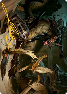 Wing Shredder Art Card (Gold-Stamped Signature) [Innistrad: Midnight Hunt Art Series] | The CG Realm