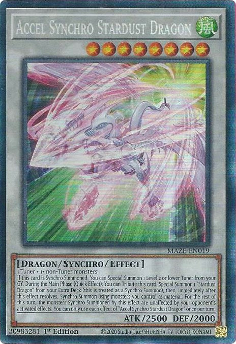 Accel Synchro Stardust Dragon [MAZE-EN019] Collector's Rare | The CG Realm