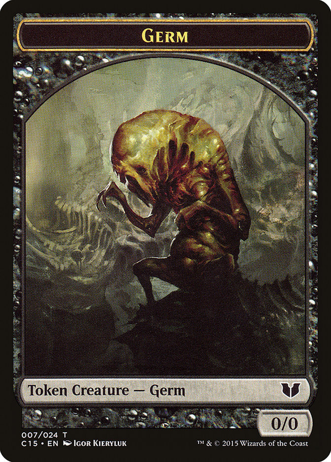 Frog Lizard // Germ Double-Sided Token (C15-15 // 7) - Commander 2015 Tokens