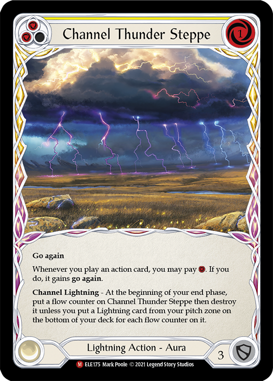 Channel Thunder Steppe [ELE175] (Tales of Aria)  1st Edition Rainbow Foil | The CG Realm