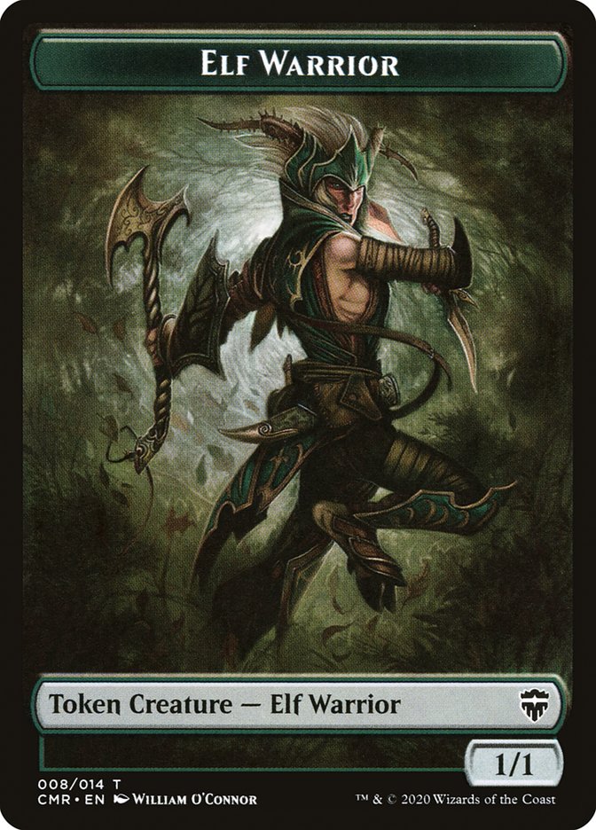 Angel // Elf Warrior Double-Sided Token [Commander Legends Tokens] | The CG Realm