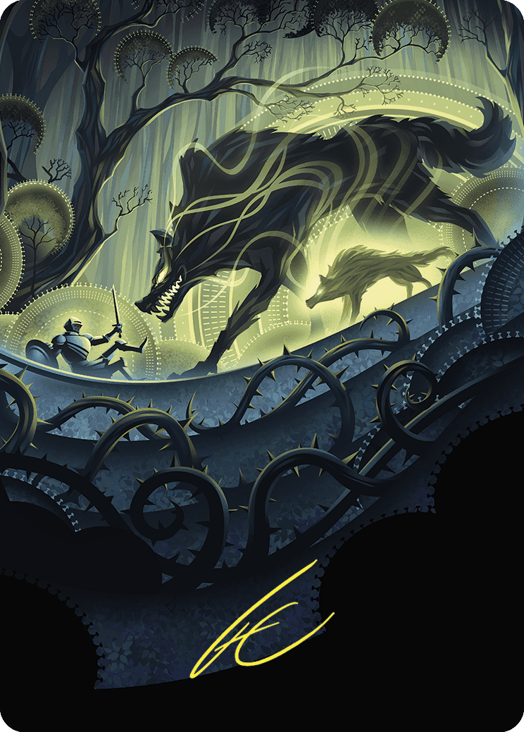 Unnatural Growth Art Card (Gold-Stamped Signature) [Wilds of Eldraine Art Series] | The CG Realm