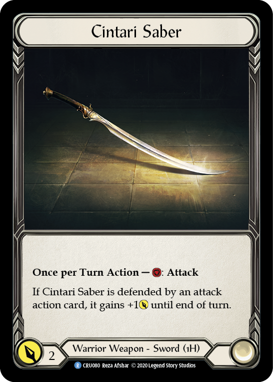 Cintari Saber [CRU080] (Crucible of War)  1st Edition Normal | The CG Realm