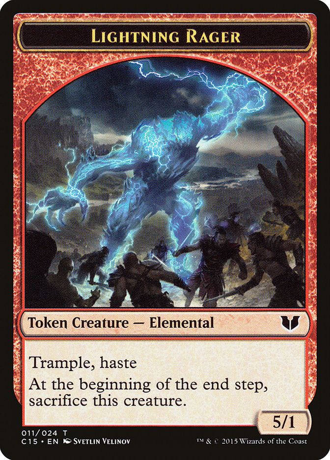 Lightning Rager // Lightning Rager Double-Sided Token (C15-011) - Commander 2015 Tokens