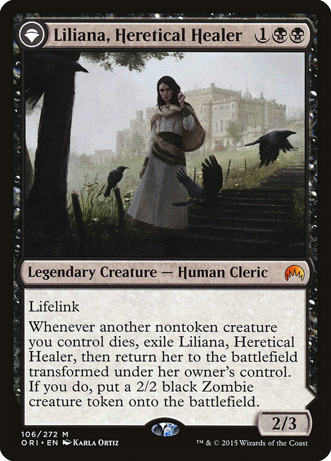 Liliana, Heretical Healer // Liliana, Defiant Necromancer [Magic Origins] | The CG Realm