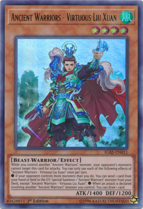Ancient Warriors - Virtuous Liu Xuan [IGAS-EN011] Ultra Rare | The CG Realm