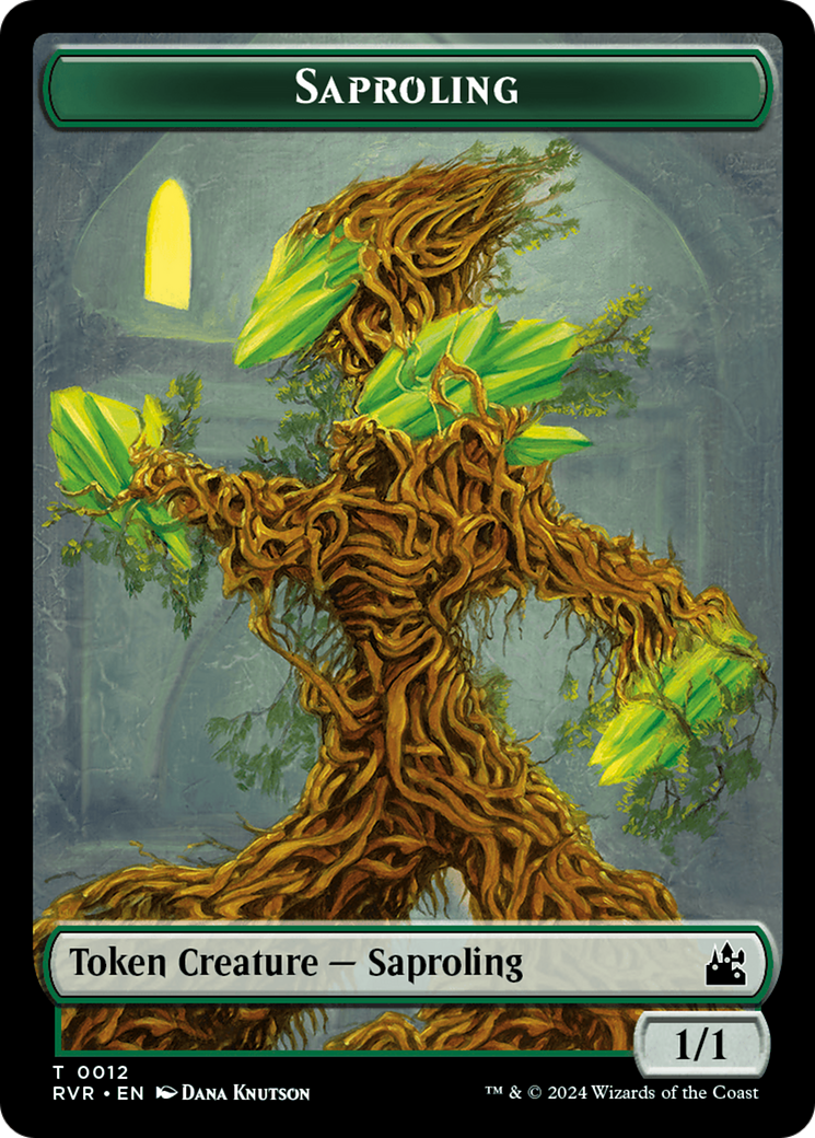 Saproling // Bird Illusion Double-Sided Token [Ravnica Remastered Tokens] | The CG Realm
