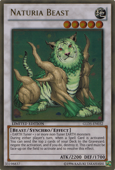 Naturia Beast [GLD5-EN032] Gold Rare | The CG Realm