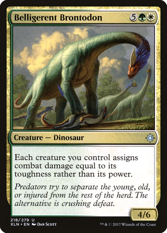 Belligerent Brontodon [Ixalan] | The CG Realm