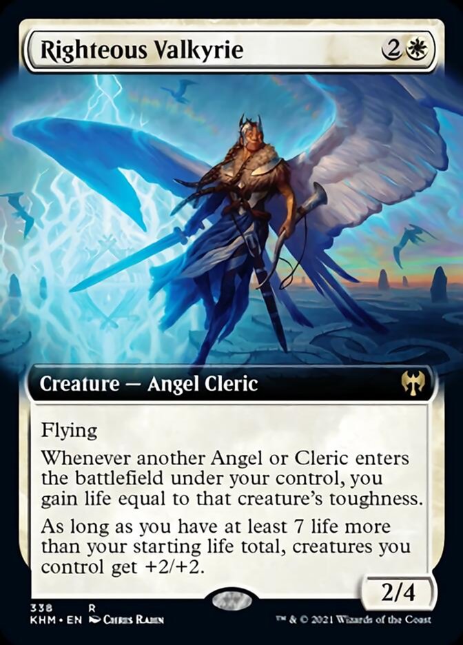 Righteous Valkyrie (Extended Art) [Kaldheim] | The CG Realm