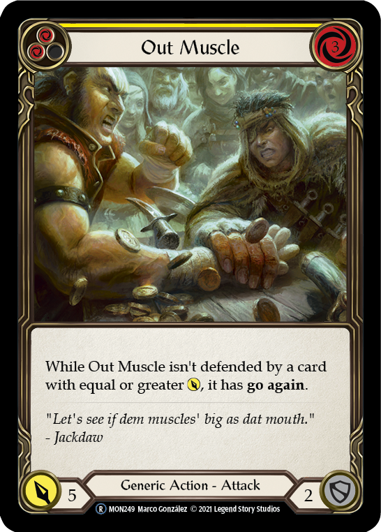 Out Muscle (Yellow) [U-MON249-RF] (Monarch Unlimited)  Unlimited Rainbow Foil | The CG Realm