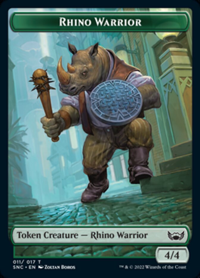 Ogre Warrior // Rhino Warrior Double-Sided Token [Streets of New Capenna Tokens] | The CG Realm