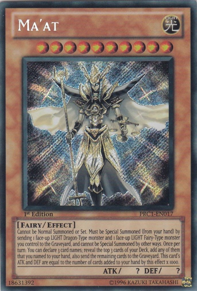 Ma'at [PRC1-EN017] Secret Rare | The CG Realm