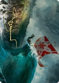 Run Ashore Art Card (Gold-Stamped Signature) [Kaldheim Art Series] | The CG Realm