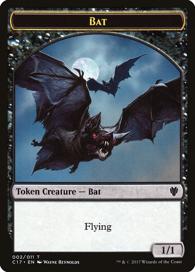 Bat // Vampire Double-Sided Token [Commander 2017 Tokens] | The CG Realm
