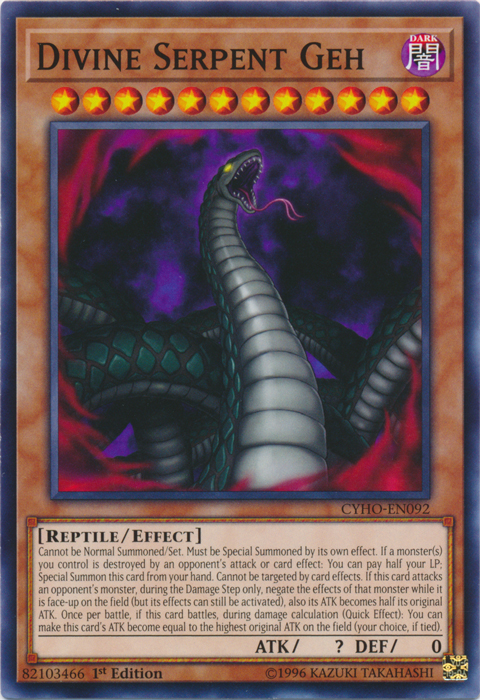 Divine Serpent Geh [CYHO-EN092] Common | The CG Realm