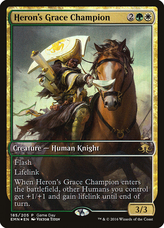 Heron's Grace Champion (Game Day) [Eldritch Moon Promos] | The CG Realm