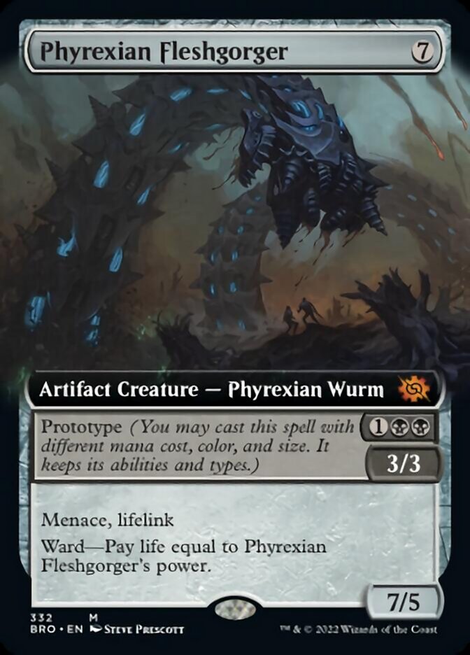 Phyrexian Fleshgorger (Extended Art) [The Brothers' War] | The CG Realm