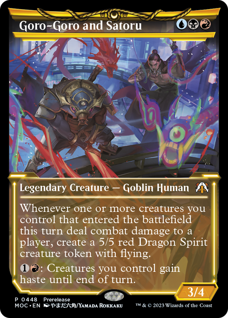 Goro-Goro and Satoru (Showcase Planar Booster Fun) [March of the Machine Commander Prerelease Promos] | The CG Realm