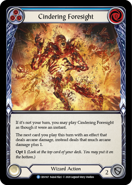 Cindering Foresight (Blue) [CRU167] (Crucible of War)  1st Edition Normal | The CG Realm