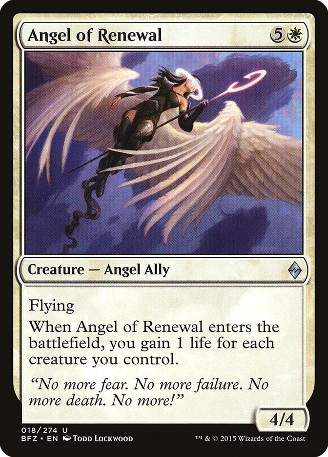 Angel of Renewal [Battle for Zendikar] | The CG Realm