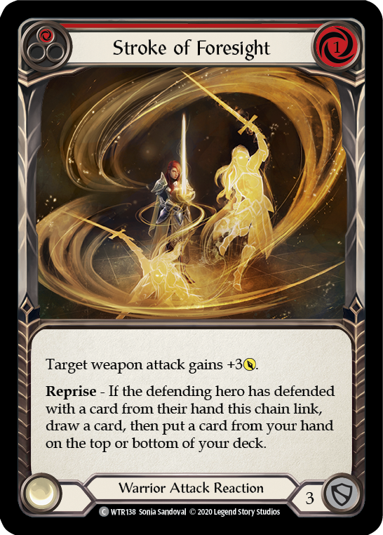 Stroke of Foresight (Red) [U-WTR138] (Welcome to Rathe Unlimited)  Unlimited Rainbow Foil | The CG Realm