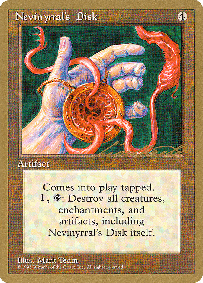 Nevinyrral's Disk (Leon Lindback) [Pro Tour Collector Set] | The CG Realm