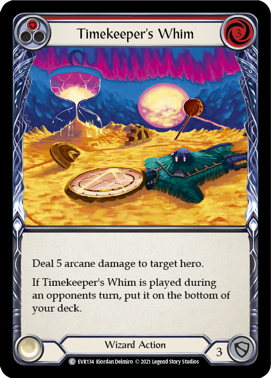 Timekeeper's Whim (Red) [EVR134] (Everfest)  1st Edition Rainbow Foil | The CG Realm