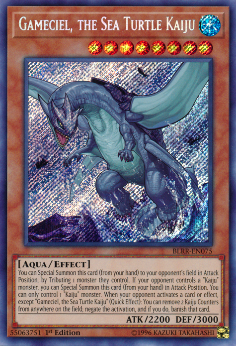 Gameciel, the Sea Turtle Kaiju [BLRR-EN075] Secret Rare | The CG Realm