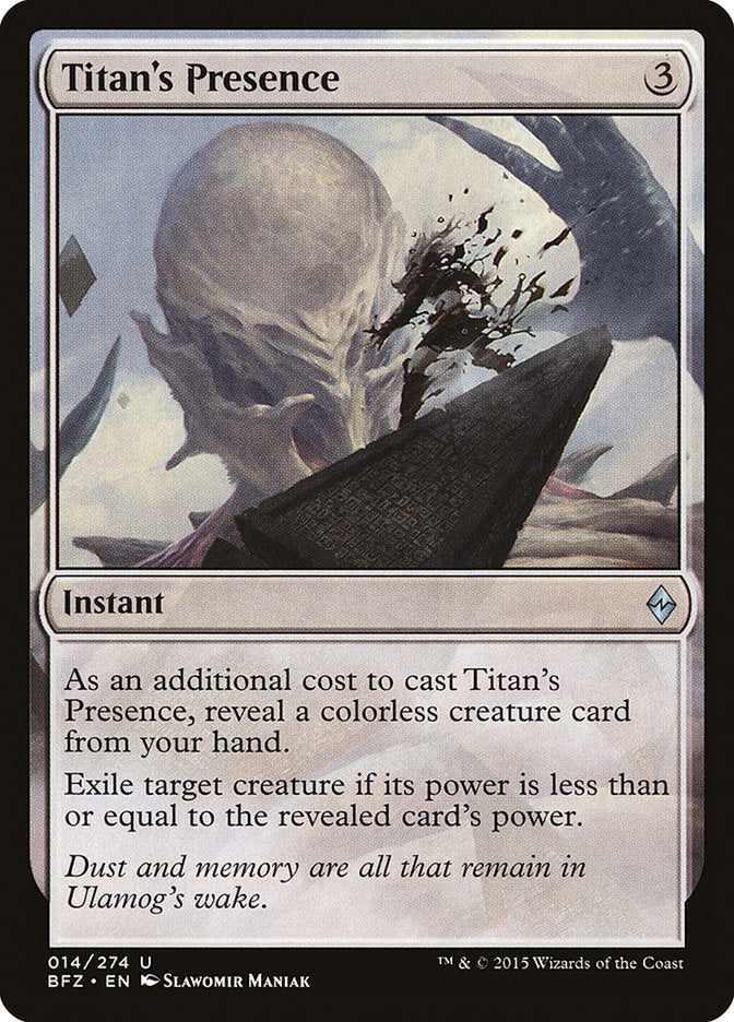 Titan's Presence [Battle for Zendikar] | The CG Realm