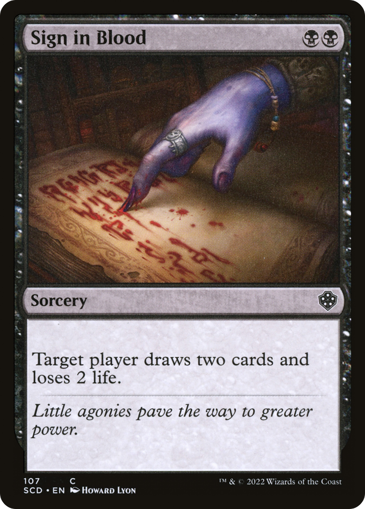Sign in Blood [Starter Commander Decks] | The CG Realm