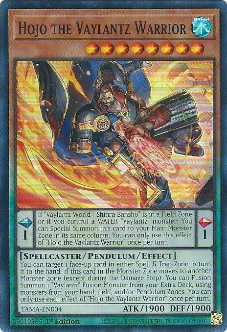 Hojo the Vaylantz Warrior [TAMA-EN004] Super Rare | The CG Realm