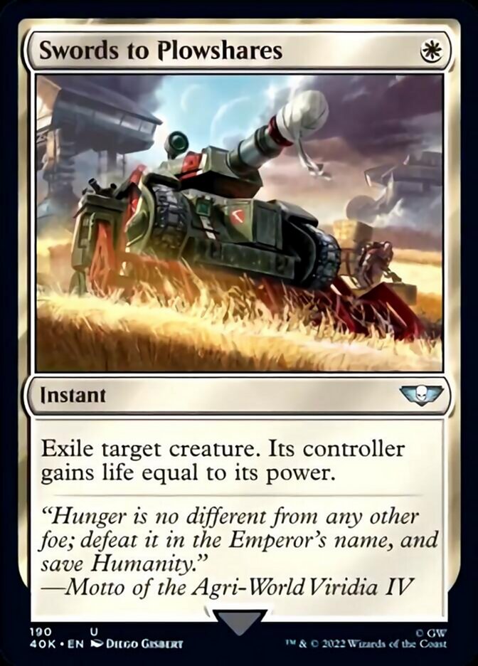 Swords to Plowshares (Surge Foil) [Warhammer 40,000] | The CG Realm