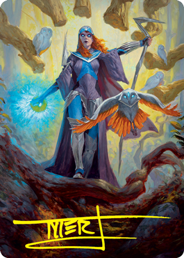 Kasmina, Enigma Sage Art Card (Gold-Stamped Signature) [Strixhaven: School of Mages Art Series] | The CG Realm