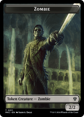 Salamander Warrior // Zombie Double-Sided Token [Murders at Karlov Manor Commander Tokens] | The CG Realm