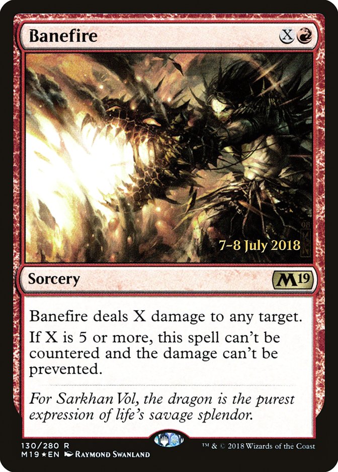 Banefire [Core Set 2019 Prerelease Promos] | The CG Realm