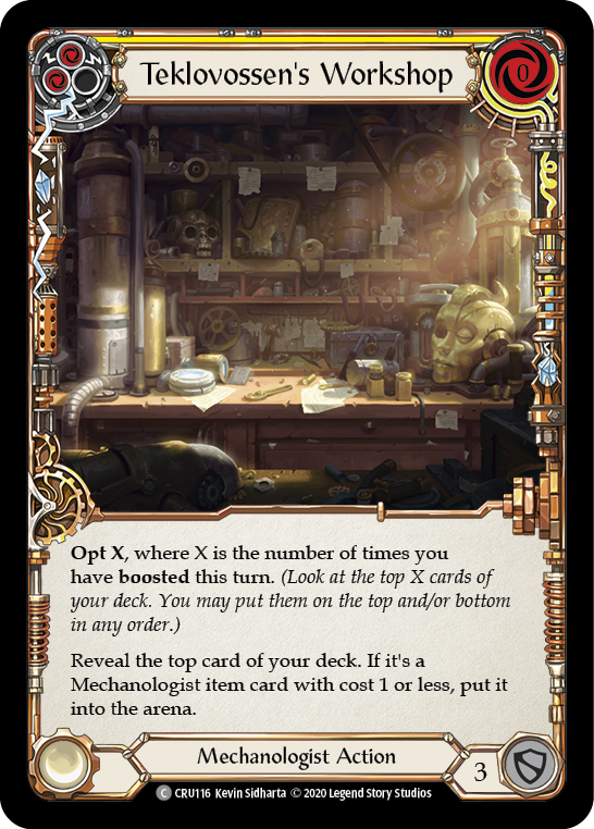 Teklovossen's Workshop (Yellow) [CRU116] (Crucible of War)  1st Edition Normal | The CG Realm