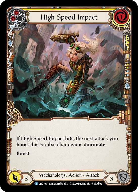 High Speed Impact (Yellow) [CRU107] (Crucible of War)  1st Edition Rainbow Foil | The CG Realm