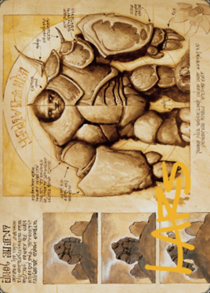 Precursor Golem Art Card (Gold-Stamped Signature) [The Brothers' War Art Series] | The CG Realm