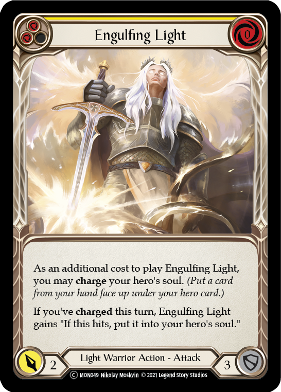 Engulfing Light (Yellow) [U-MON049-RF] (Monarch Unlimited)  Unlimited Rainbow Foil | The CG Realm