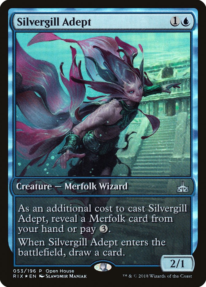Silvergill Adept (Open House) (Extended Art) [Rivals of Ixalan Promos] | The CG Realm