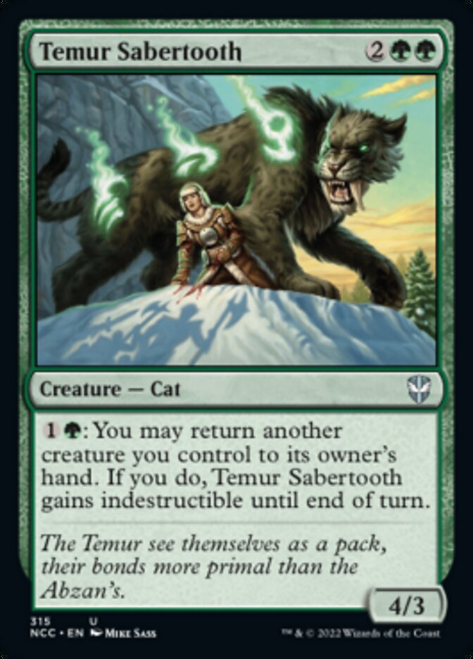 Temur Sabertooth [Streets of New Capenna Commander] | The CG Realm
