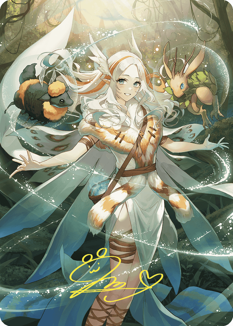 Greater Auramancy Anime Art Card (Gold-Stamped Signature) [Wilds of Eldraine Art Series] | The CG Realm