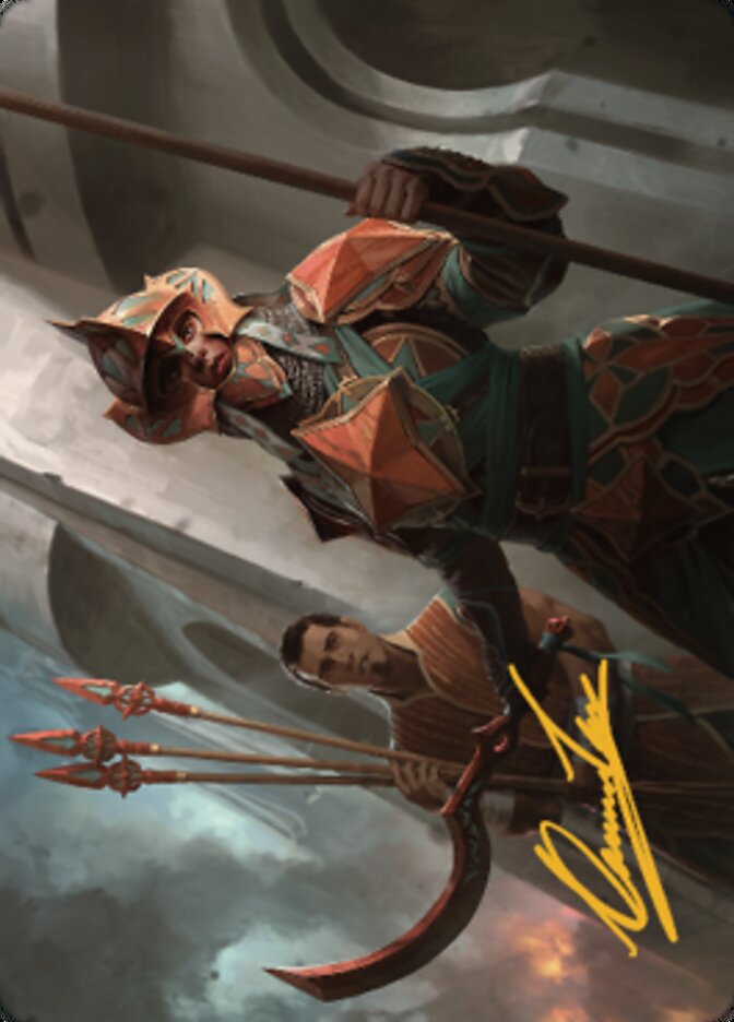 Siege Veteran Art Card (Gold-Stamped Signature) [The Brothers' War Art Series] | The CG Realm