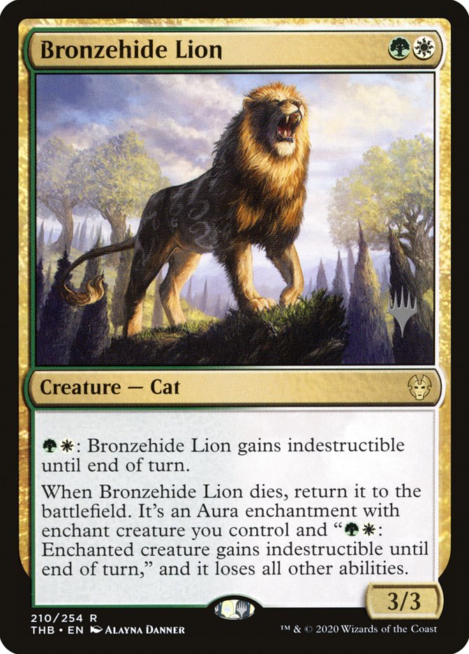 Bronzehide Lion (Promo Pack) [Theros Beyond Death Promos] | The CG Realm